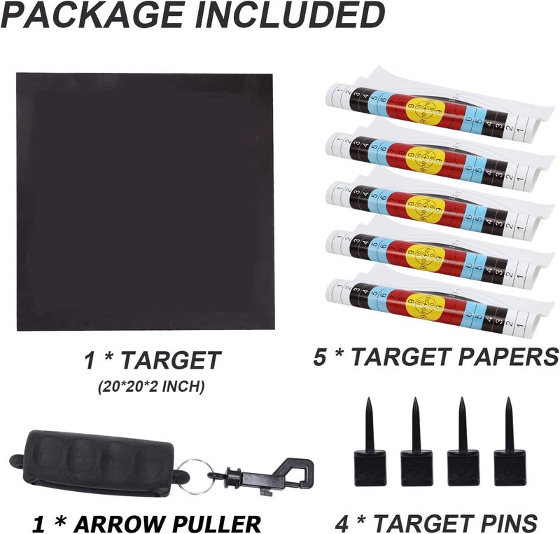 SP.G Archery Target for Backyard Adult - EVA Foam Big Archery Target for Bows up to 50 Lbs, Durable Bow and Arrow Target for Backyard Shooting Practice with Arrow Puller - Image 2
